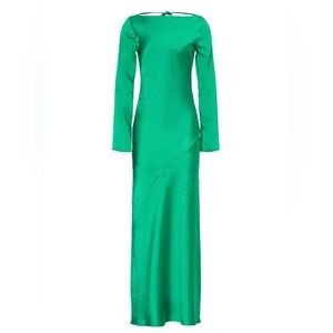 Line & Dot Cassie Bias Dress in Kelly Green size small